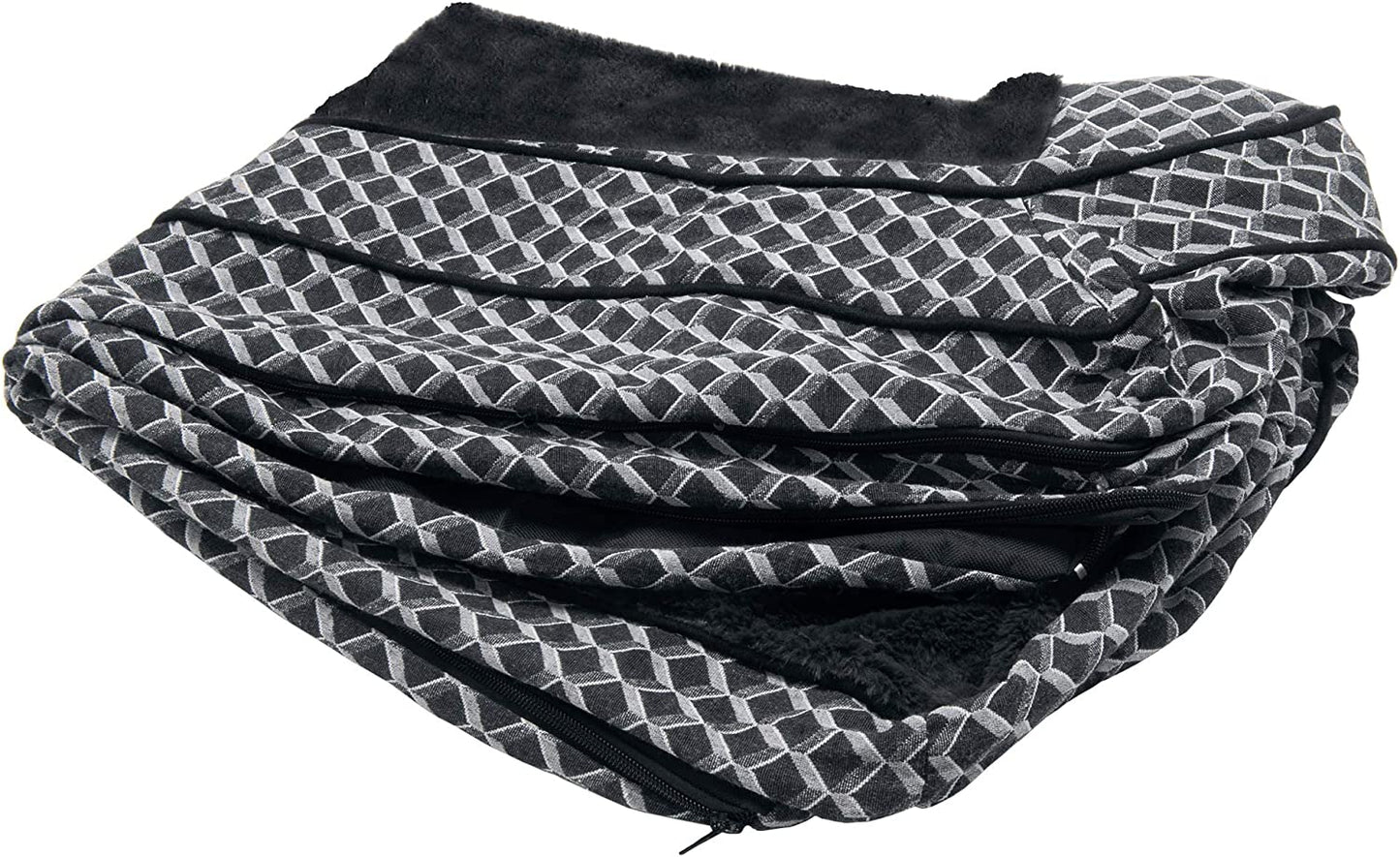 Jumbo Plush Replacement Dog Bed Cover - Comfy Sofa-Style, Machine Washable in Diamond Gray