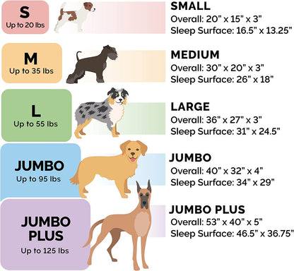 Jumbo Plush Replacement Dog Bed Cover - Comfy Sofa-Style, Machine Washable in Diamond Gray
