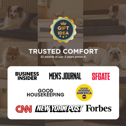 Bedsure Medium Dog Bed - Comfortable Flat Puppy Bed with Removable Washable Cover, Orthopedic Egg Crate Foam Mat for Pets up to 30 lbs