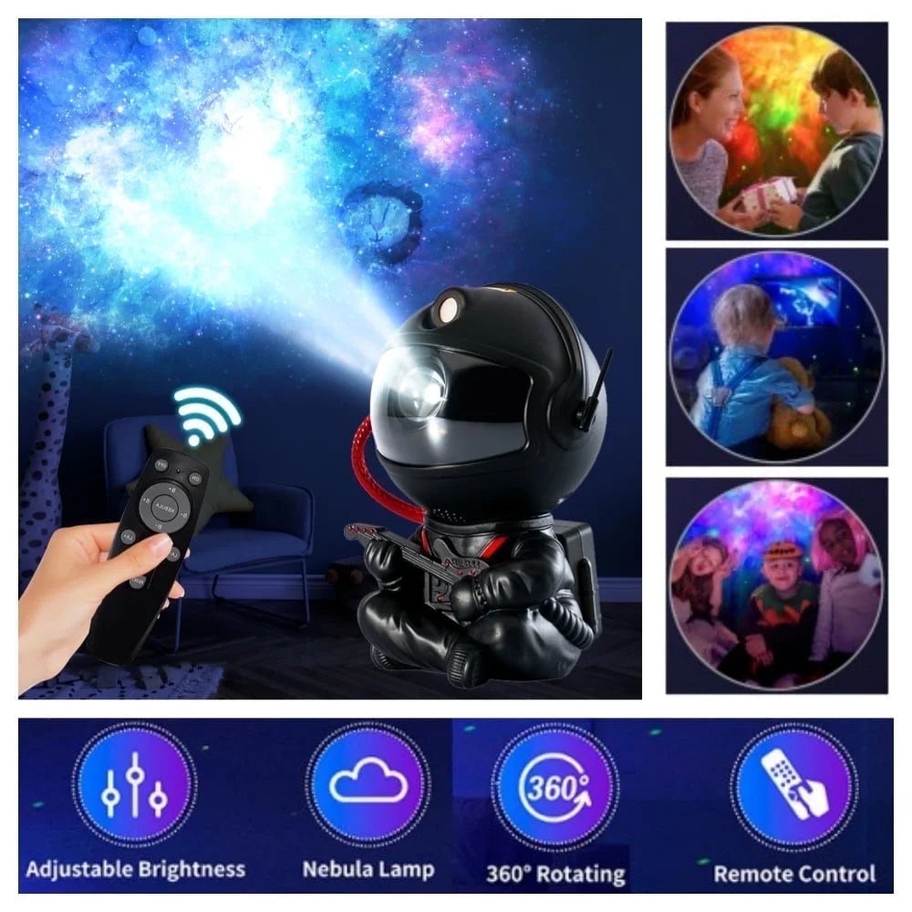Astronaut Galaxy Projector with 8 Nebula Effects and Smart Remote Control, 360° Rotating Night Light – Ideal Gift for Valentine's Day and Birthdays for Family and Friends