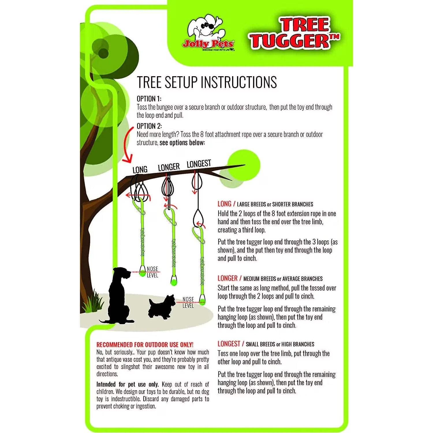 JP071 Large Green Tree Tugger Bungee